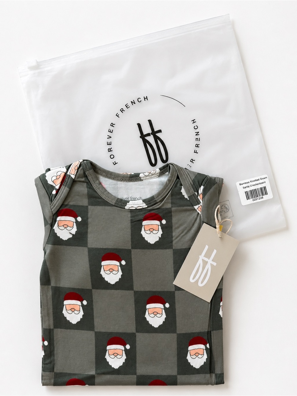 Bamboo Knotted Gown | Santa Checkerboard - Picture 2 of 2
